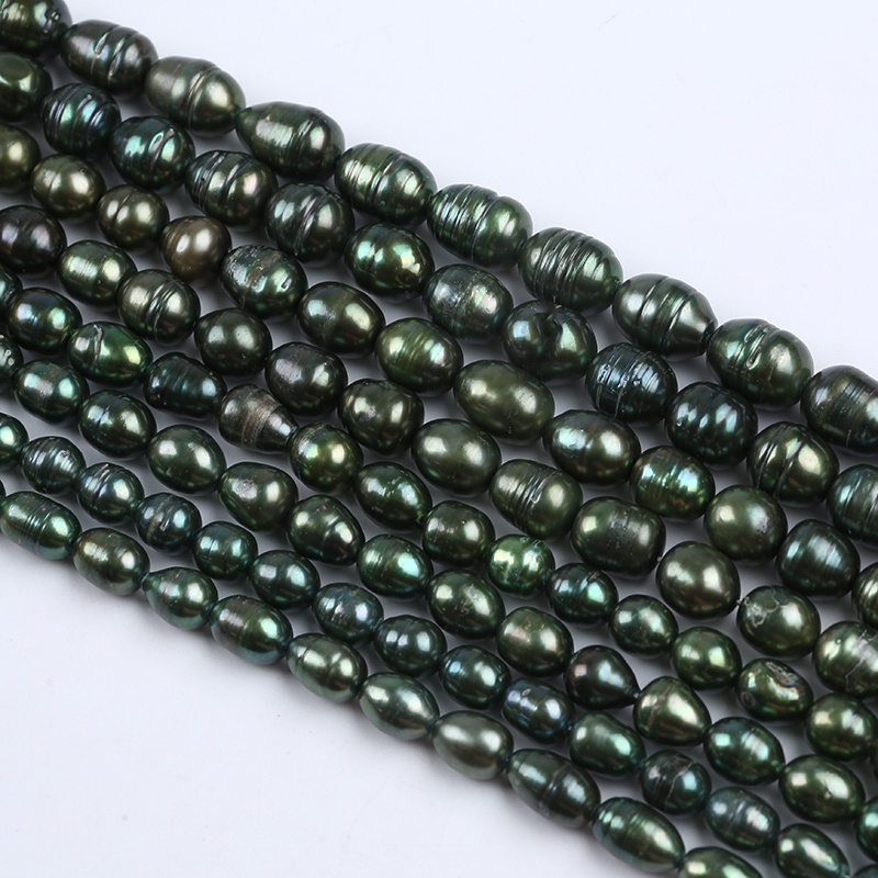 Bán Sỉ Hạt Ngọc Trai Nước Ngọc Trai Tự Nhiên Hình Gạo Xanh pistachio Làm Trang Sức
