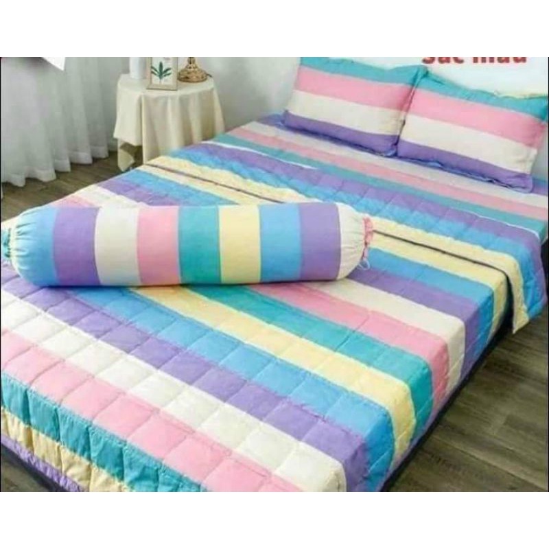 Bộ chăn hè ga gối 5 món cotton poly hàn quốc