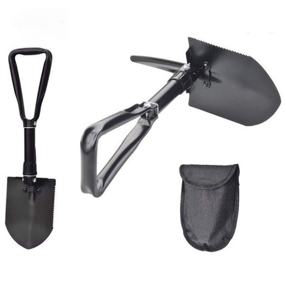 Bộ cuốc xẻng thiết bị, dụng cụ du lịch, phượt, làm vườn đa năng 4 in 1 gấp xếp thay đổi dễ dàng