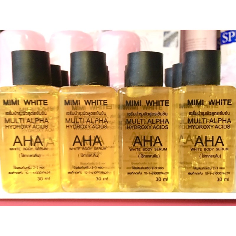 Serum trắng da AHA MIMI WHITE cho body trắng bóng hoàn hảo 30mL. Thái lan