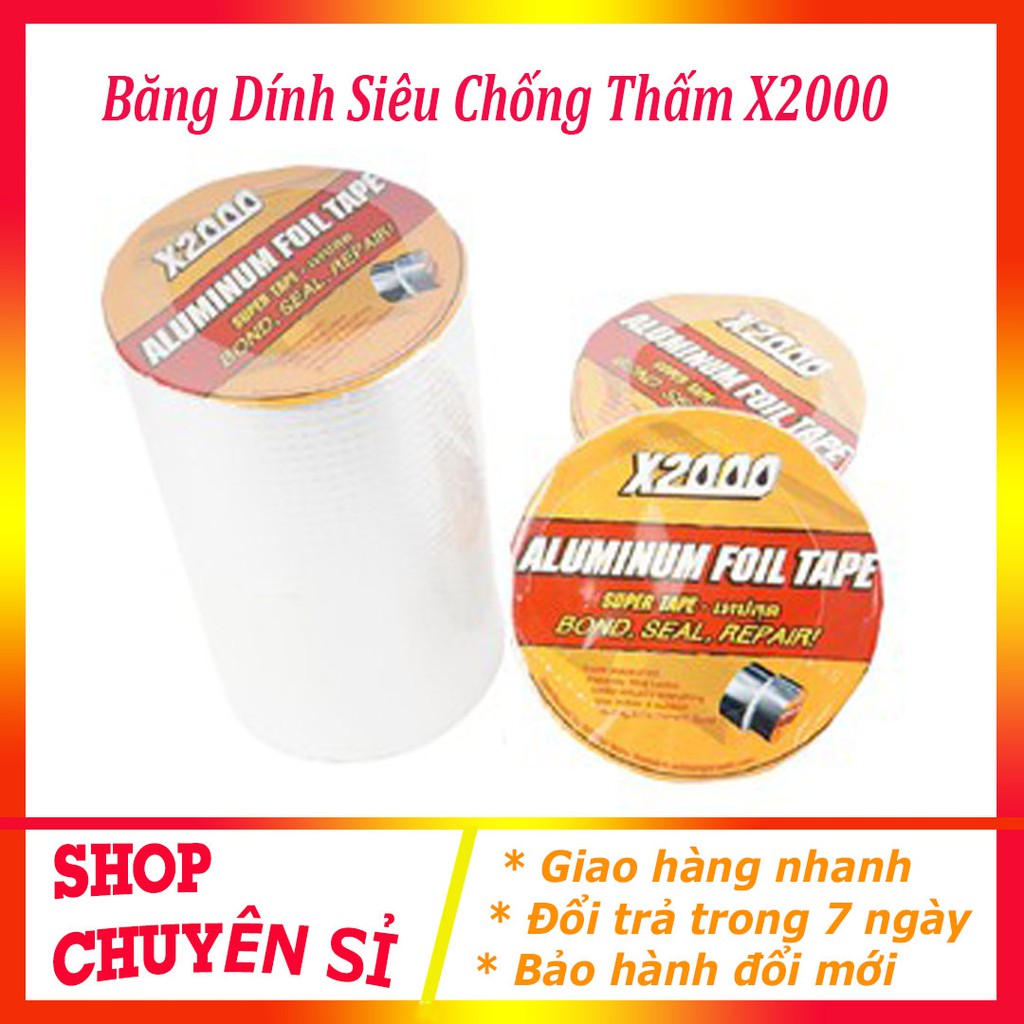 Băng keo chống thấm x2000 băng keo siêu dính Nhật Bản chống thấm dột, dán tường, dán mái tôn, dán ống nước