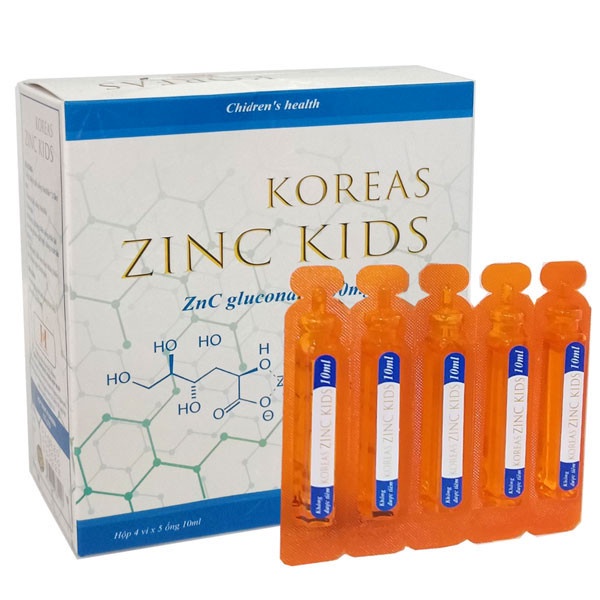 Koreas Zinc Kids - Hỗ trợ bổ sung kẽm, tăng cường sức đề kháng (20 ống)