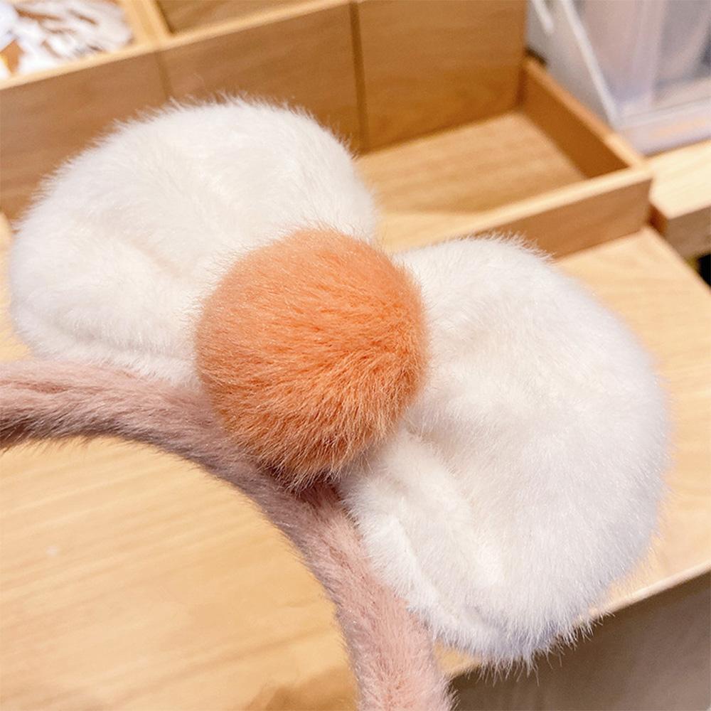 Băng Đô Cài Tóc 15H Phủ Lông Phong Cách Hàn Quốc Đơn Giản Ngọt Ngào