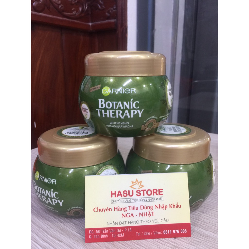 Kem ủ tóc Garnier Botanic Therapy tinh chất oliu phục hồi tóc hư tổn