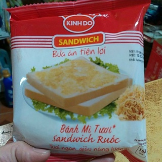 bịch 10 chiếc bánh mỳ tươi sanwich ruốc 50 gam /1 chiêc ( kinh đô )