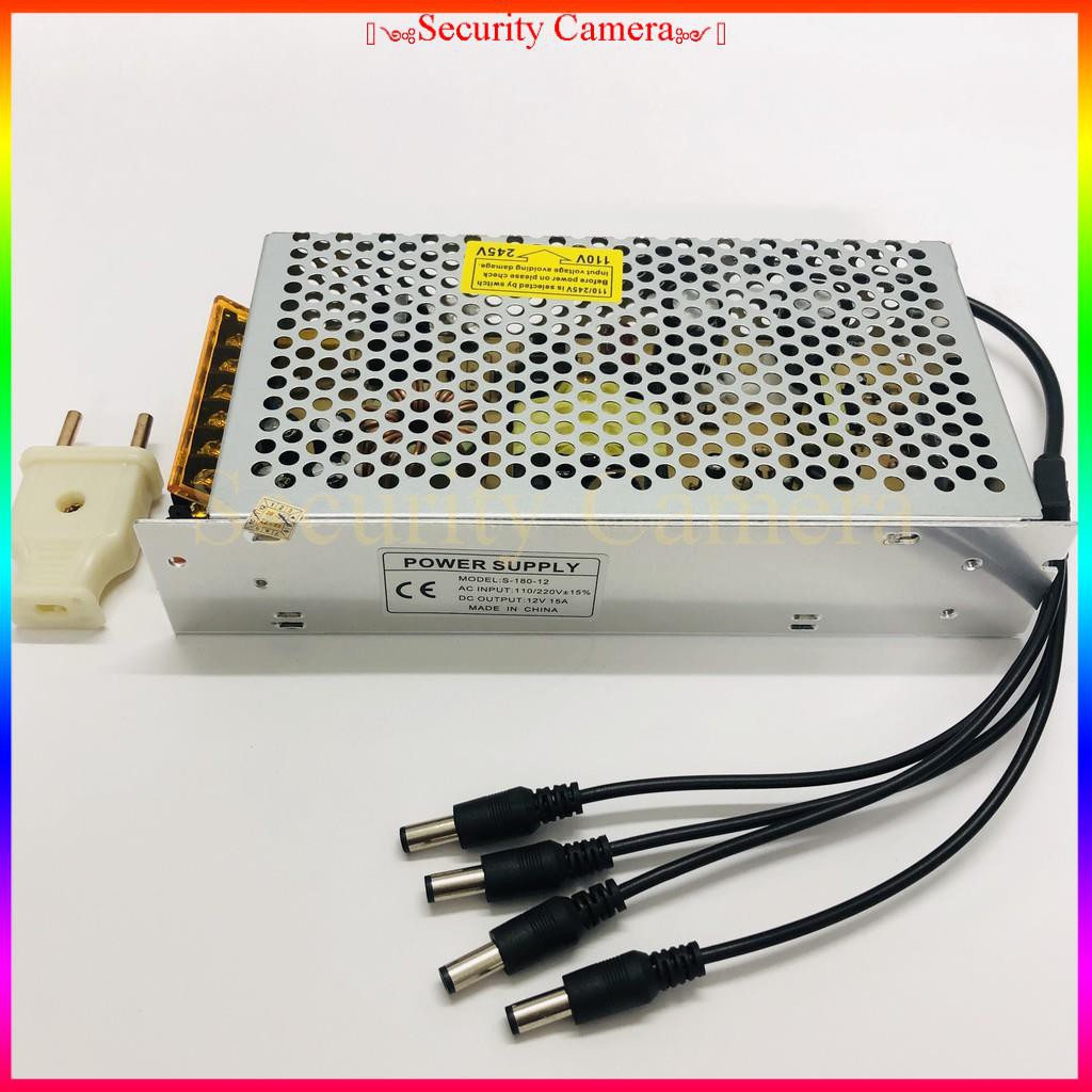 Nguồn tổ ong, nguồn 12v 15a dùng cho camera, led, các thiết bị dùng điện 12v