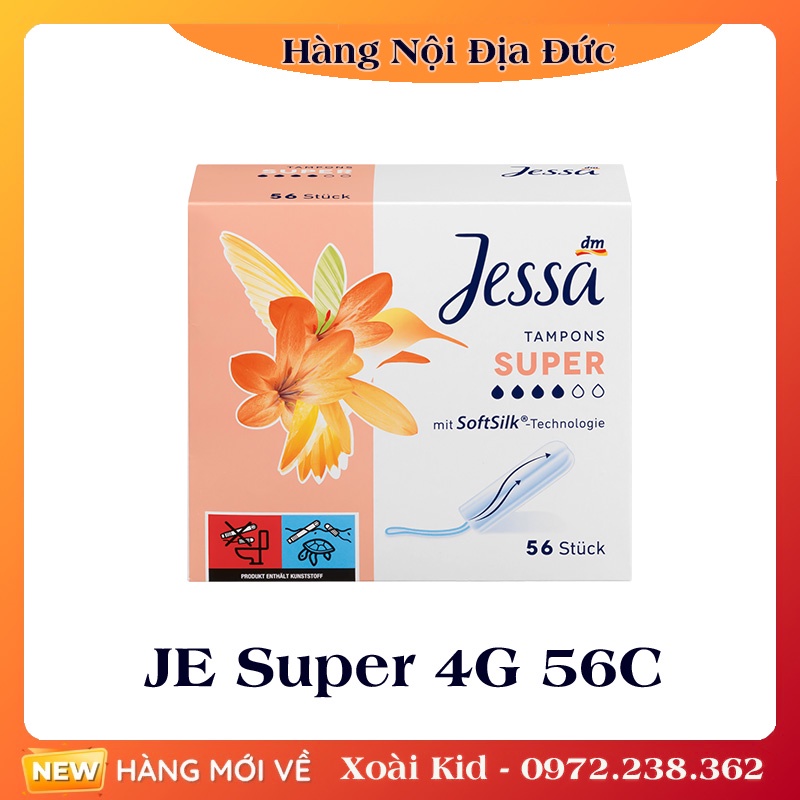 Băng vệ sinh tampon jessa đức đủ size - date mới đủ bill - ảnh sản phẩm 8