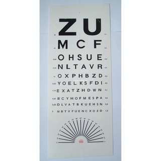 Bảng đo thị lực chữ ZU