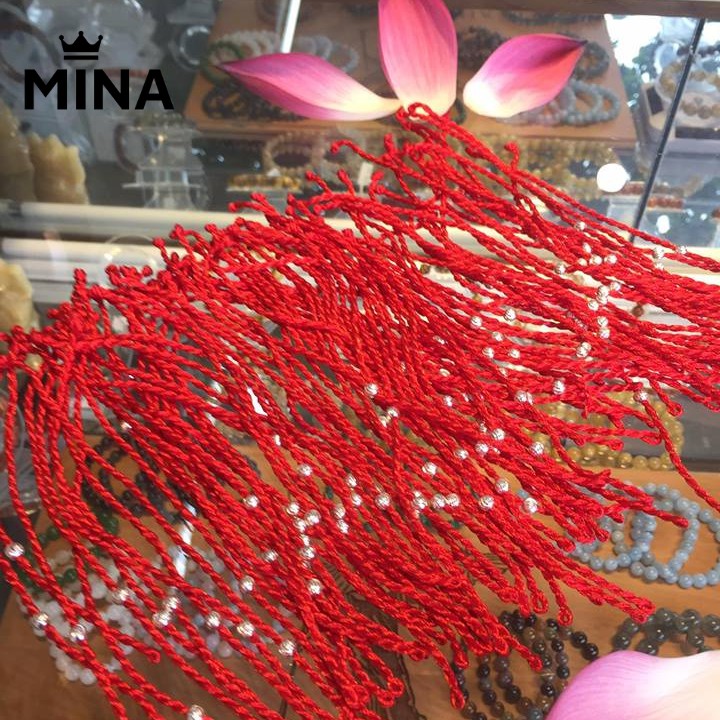 Vòng chỉ đỏ may mắn mix bi bạc - MINA JW | Vòng tay handmade