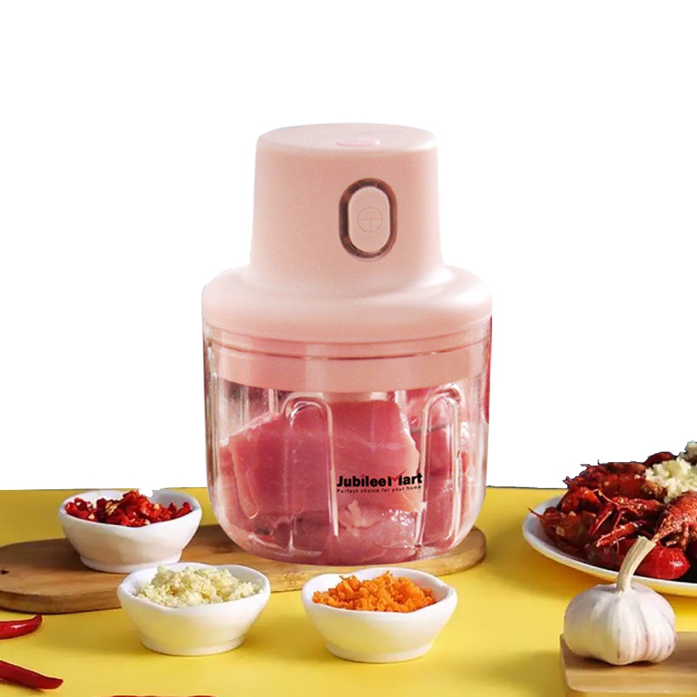 Có giấy kiểm định an toàn - Máy Xay Tỏi Ớt Mini Cầm Tay Jubilee Mart Sạc Pin Nhỏ Gọn Dung Tích 250ml
