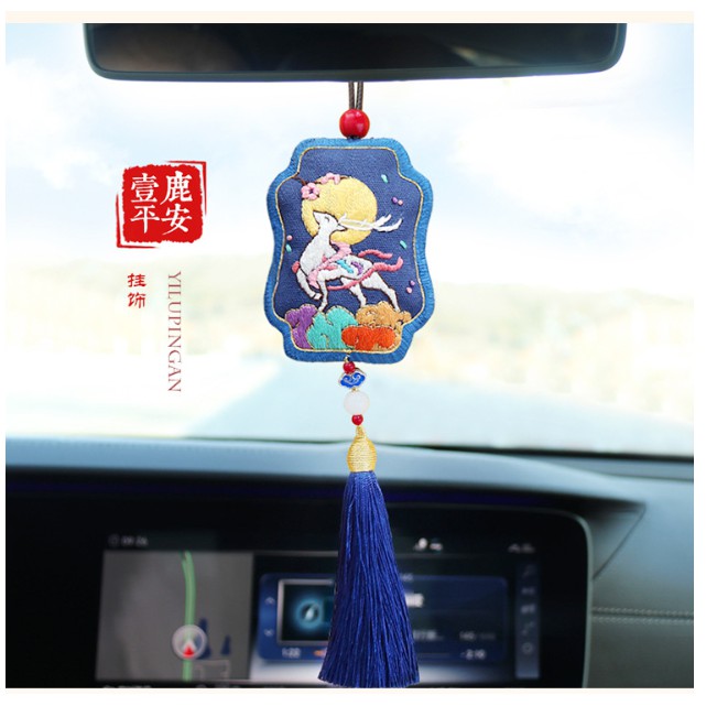 KIT THÊU DIY Tự làm túi thơm trang trí Rồng Sư tử Lân Hươu may mắn Thẻ Cầu Bình An Handmade Omamori - ZEN Handmade