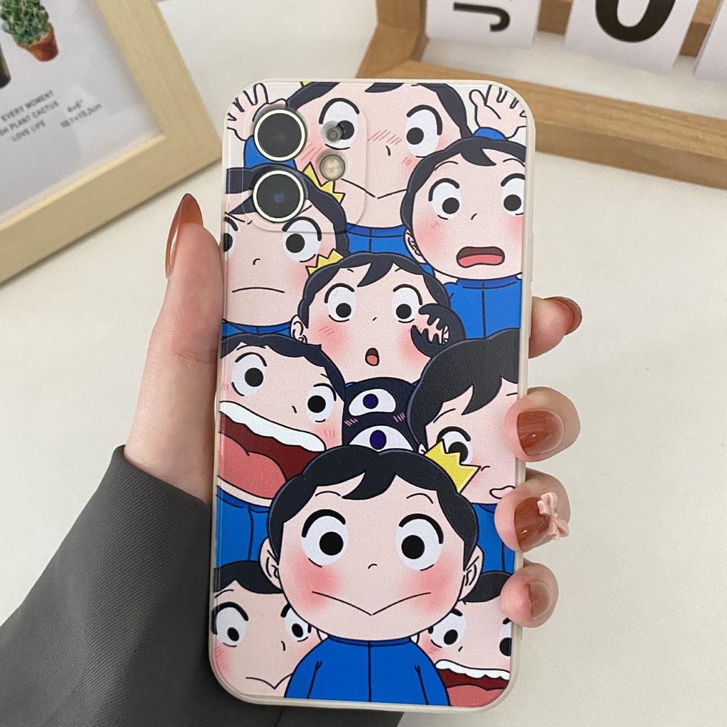 Ốp lưng iphone cạnh vuông lỗ camera hoàng tử Poggi Anime ốp iPhone 11 Pro Max iPhone 7plus 8 6 6s Plus 11 12 13 Pro Max