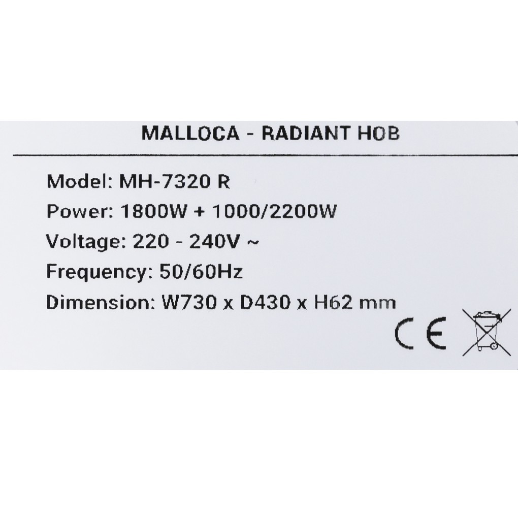 Bếp hồng ngoại đôi Malloca MH-7320R