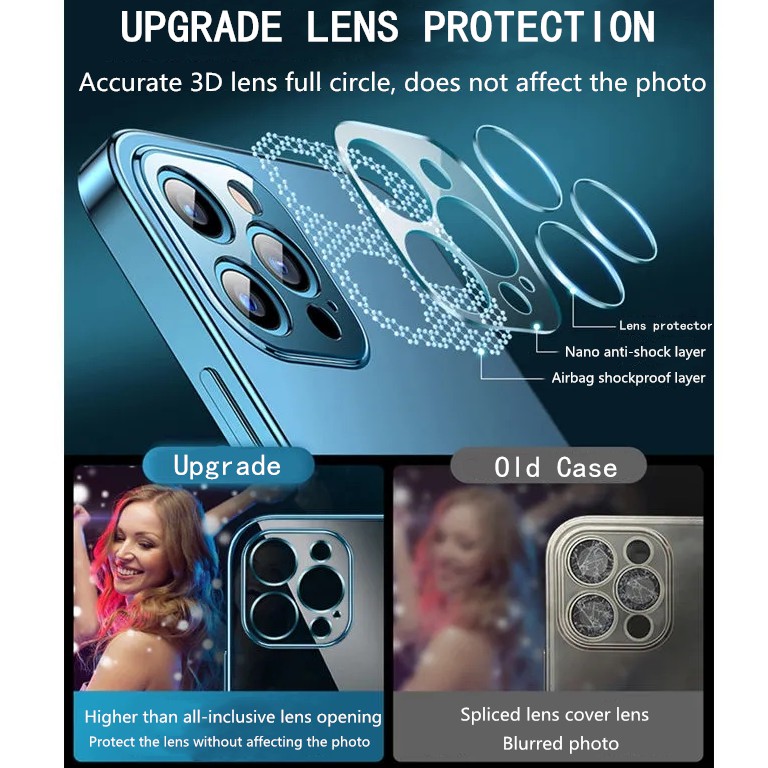 Ốp Điện Thoại silicone Mềm Mạ Điện Chất Lượng Cao Cho iphone 11 12 Pro Max Ốp lưng iPhone 13 14 Pro Max iPhone case  13 Pro Max14 Plus