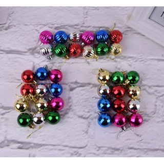 Set 12 quả châu 3cm - trang trí vòng hoa cây thông noel giáng sinh NL072