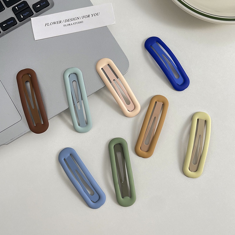 Kẹp tóc mái nữ màu trơn phong cách thời trang Hàn Quốc Haluco accessories KTM2