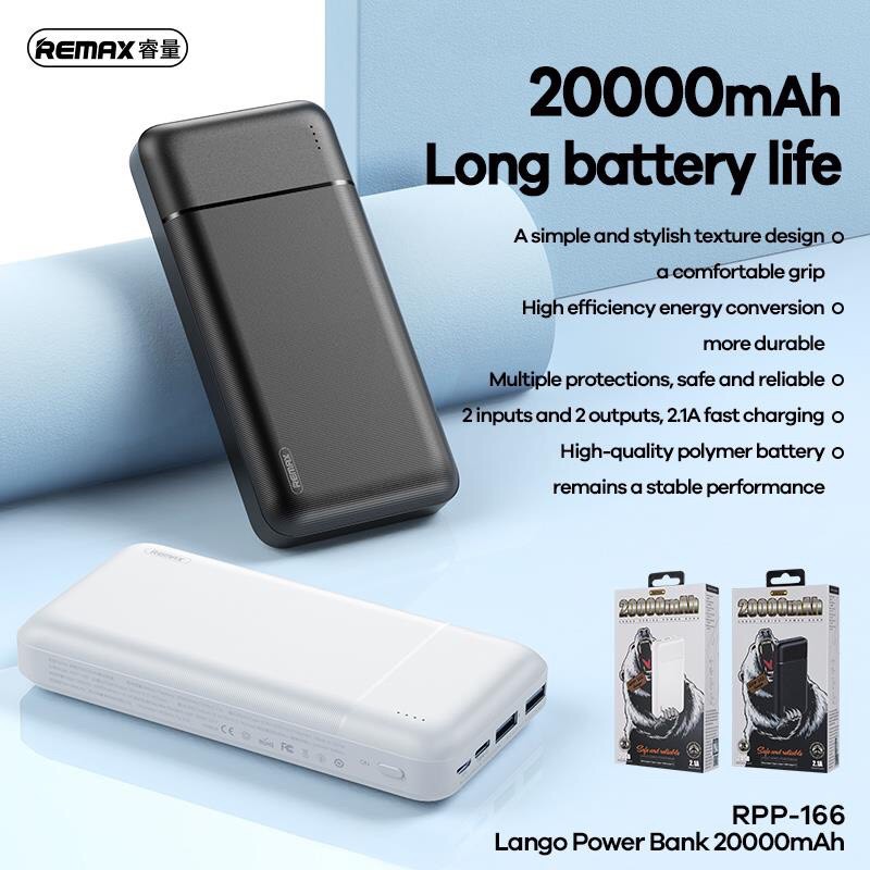 Sạc dự phòng 20.000mAh RPP-166 Lango Remax
