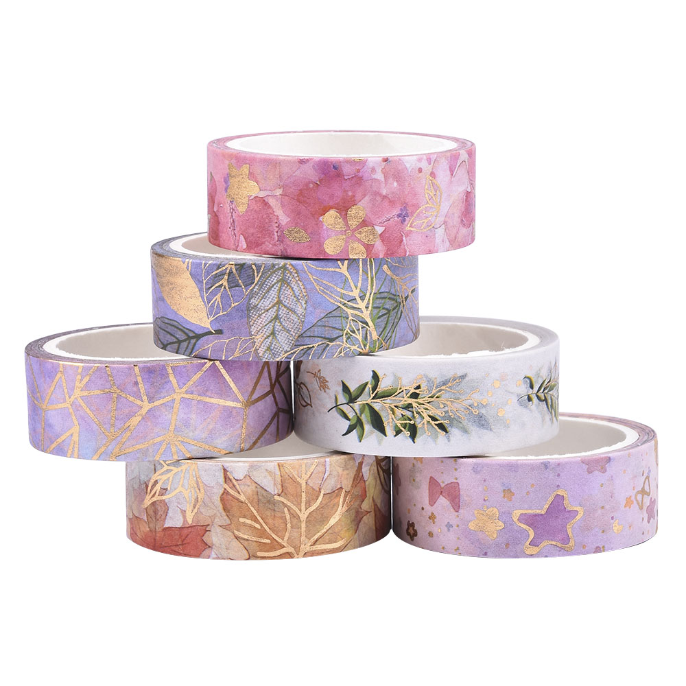 Cuộn băng keo hình bông hoa dán trang trí thủ công DIY