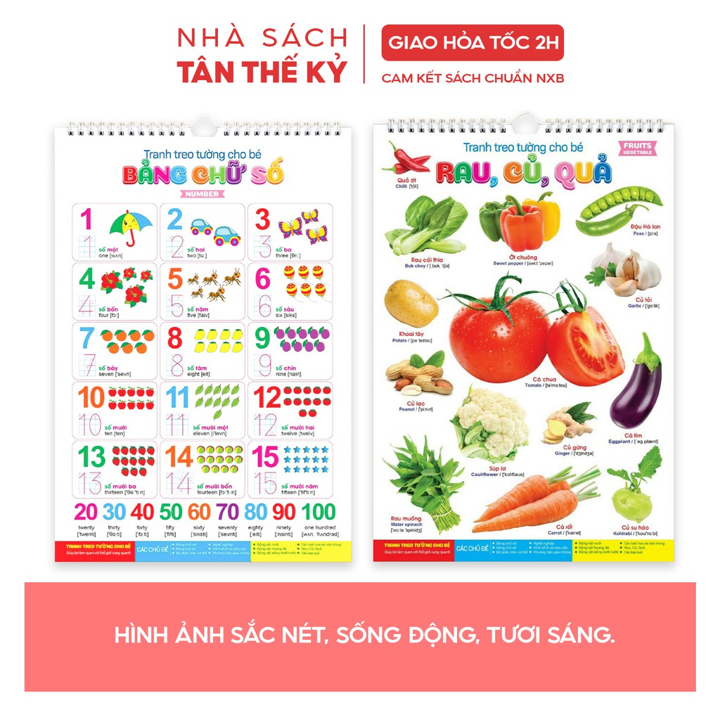 Bộ tranh treo tường Việt Hà cho bé 3 tuổi nhiều chủ đề