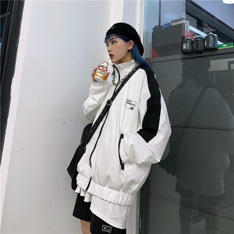 Áo khoác dù Nam Nữ Ulzzang, Áo Jacket Unisex form rộng Yinxx AK03