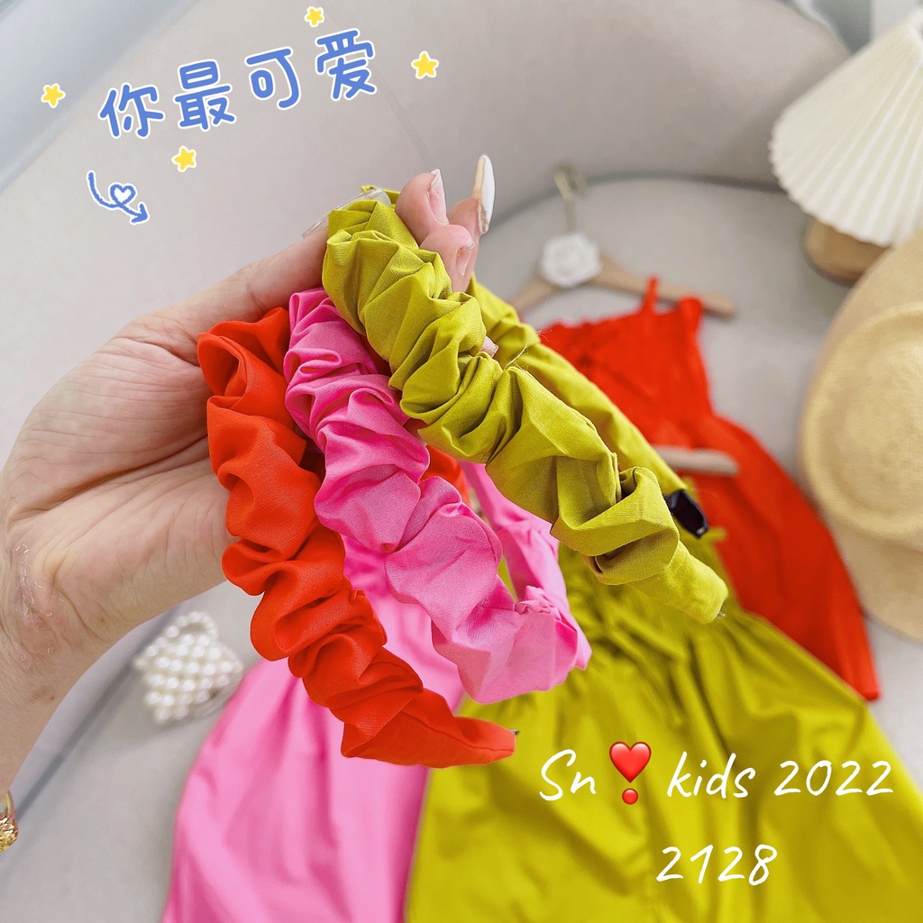 Váy chun ngực kèm xược bé gái