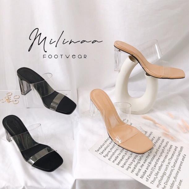 Guốc nữ quai trong gót mika (ảnh thật)