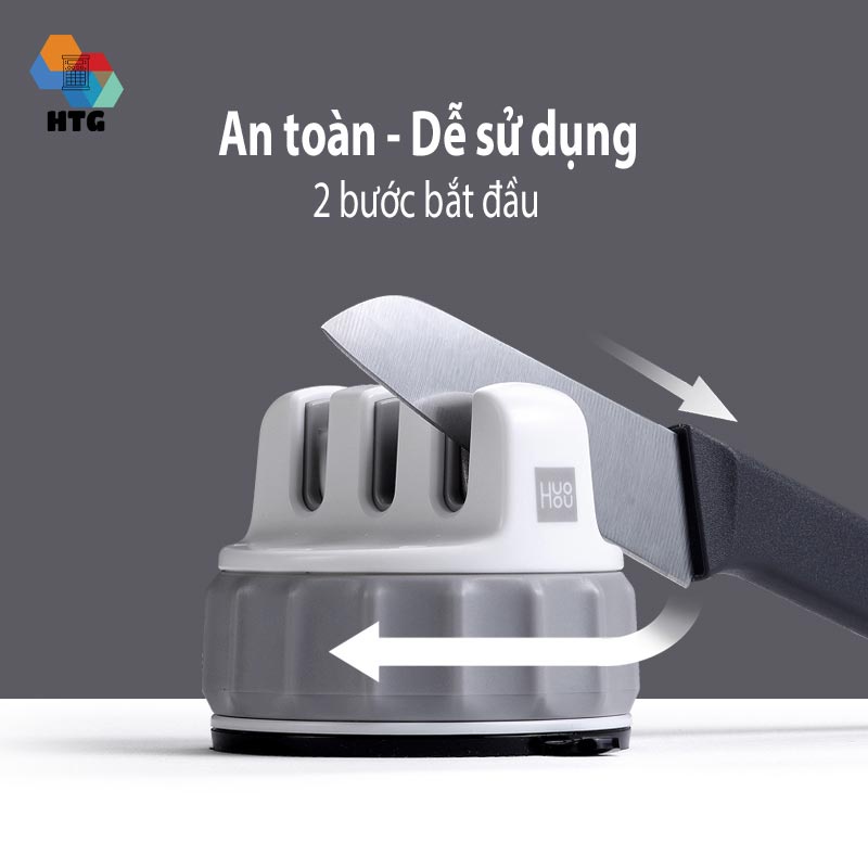 Dụng cụ mài Dao nhà bếp Xiaomi Huohou 3 in 1 hàng chính hãng