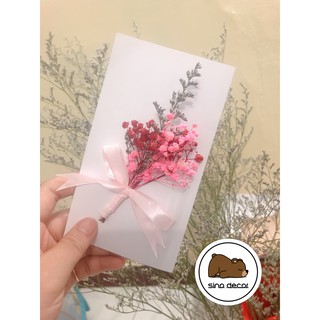 Thiệp hoa khô - Handmade - Quà tặng - Vintage