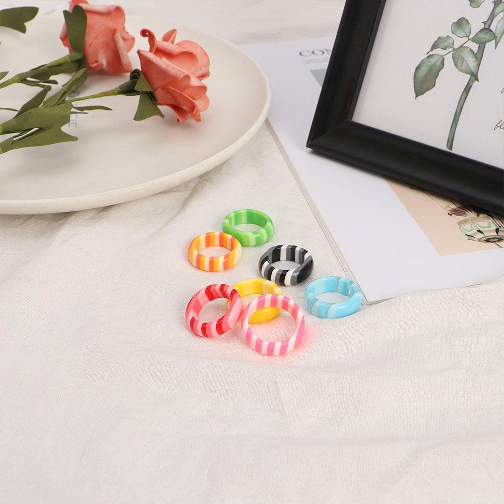 Nhẫn VANES1 Màu Kẹo Ngọt Thời Trang Cho Nam Và Nữ