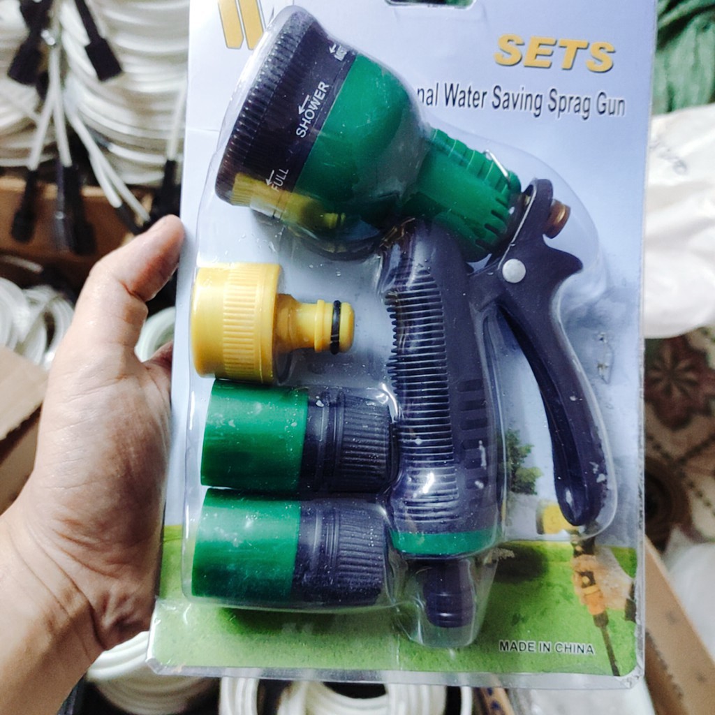 Súng cầm tay điều chỉnh 6 tia nước, đuôi nối nhanh (Sân vườn, rửa xe, phun tưới) (sntn) (sntd) (sntx) (snptx)