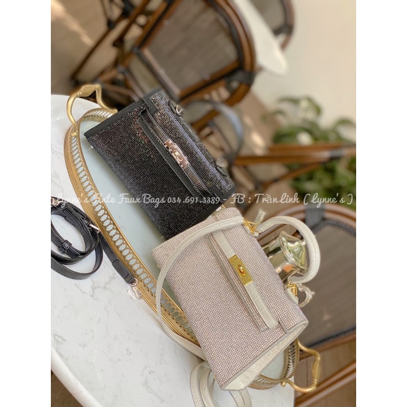 TÚI BLINGBLING MIX VIỀN DA RẮN
