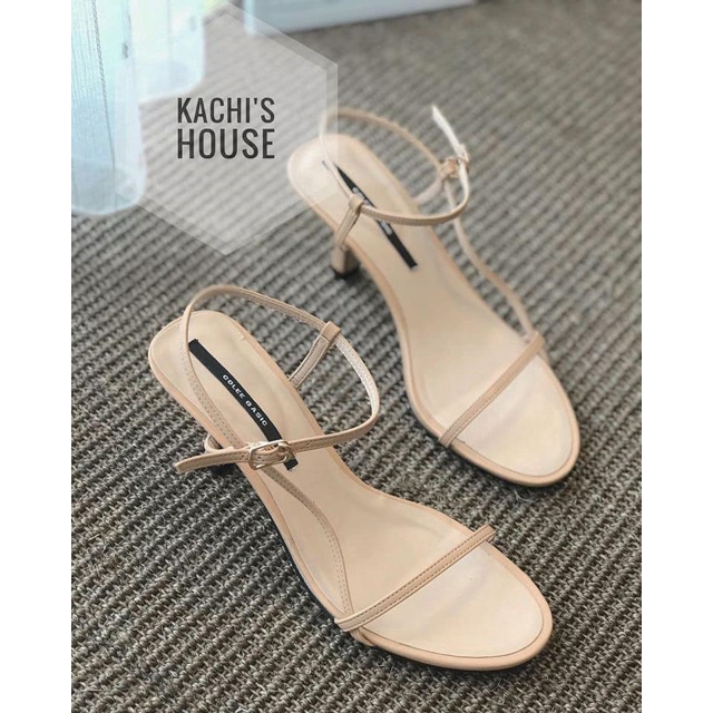 Sandal Cao Gót Quai Sườn Nhỏ Mã Mới 2020 (Gót Tròn) (Form nhỏ đi tăng siz)