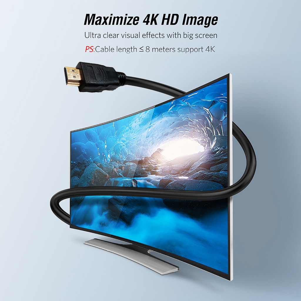 [Mã ELHACE giảm 4% đơn 300K] Cáp HDMI 1.4 Đen Dẻo XỊN Dễ Luồn Lách - Support 4K*30hz Bảo Hành 12 Tháng