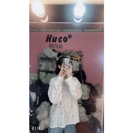 Áo Babydoll Hoa Nhí Tay Bồng Dài Nữ Sơ mi form rộng giấu quần màu trắng bánh bèo tiểu thư Ulzzang Vintage Hottrend