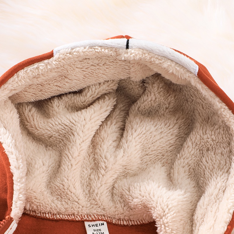 Áo Hoodie Tay Dài Giữ Ấm Mùa Đông Áo Khoác Dành Cho Bé Trai Sơ Sinh 3 Tháng-3 Tuổi