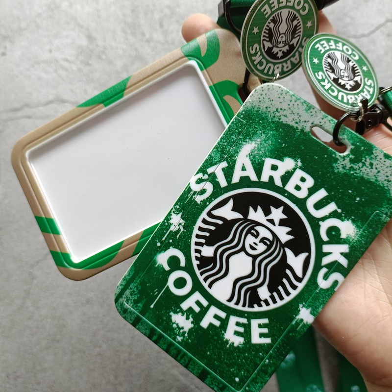 Dây đeo thẻ nhân viên học sinh sinh viên bao đựng thẻ xe thang máy id star.buck đáng yêu