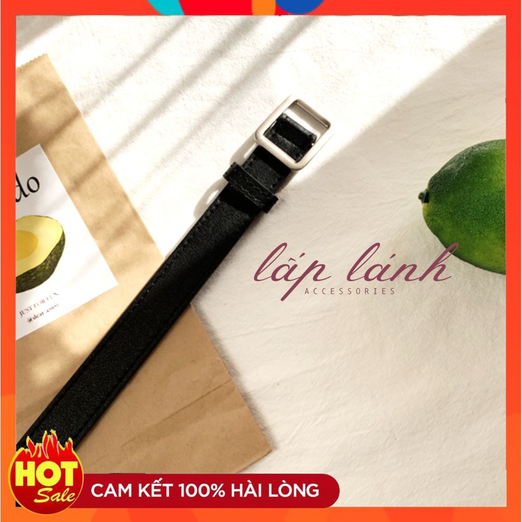[Có sẵn] THẮT LƯNG DÂY LƯNG DA PU MẶT kim loại chữ nhật PHONG CÁCH RETRO CÁ TÍNH PHỐI QUẦN JEAN THỜI TRANG DL001