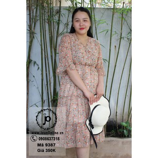 Bigsize nữ - đầm maxi voan hoa