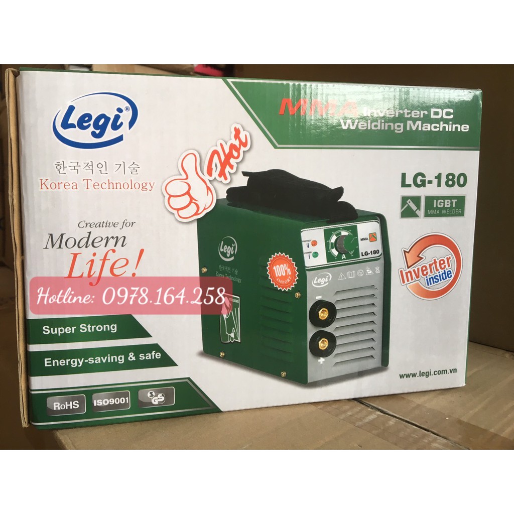 Máy hàn điện tử hàn quốc Legi LG-180, Máy hàn que MMA chính hãng