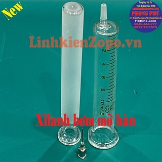 Bộ xilanh thủy tinh và đầu kim bơm mỡ hàn