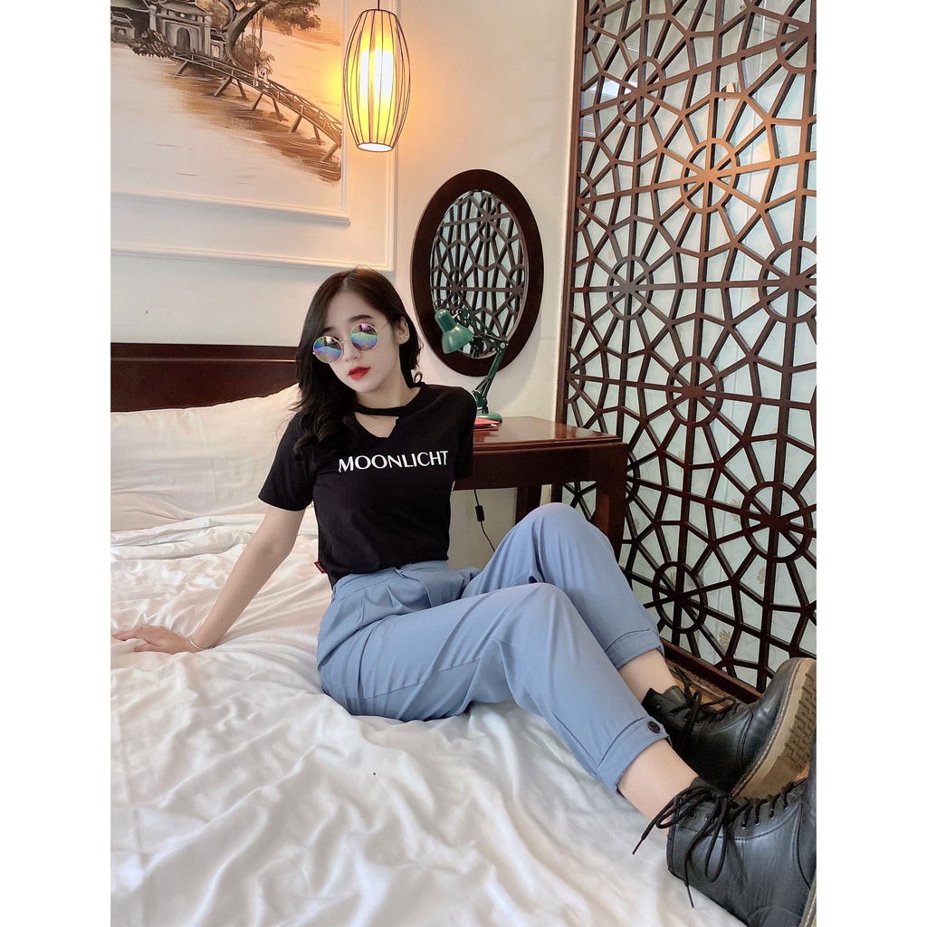 Set Áo Moonlight quần xếp li xanh LS63 | BigBuy360 - bigbuy360.vn