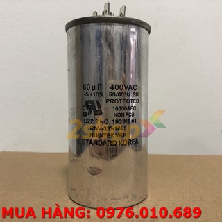 Tụ điện nuintek cbb65 60uf-400v jack cắm 60μf 400vac