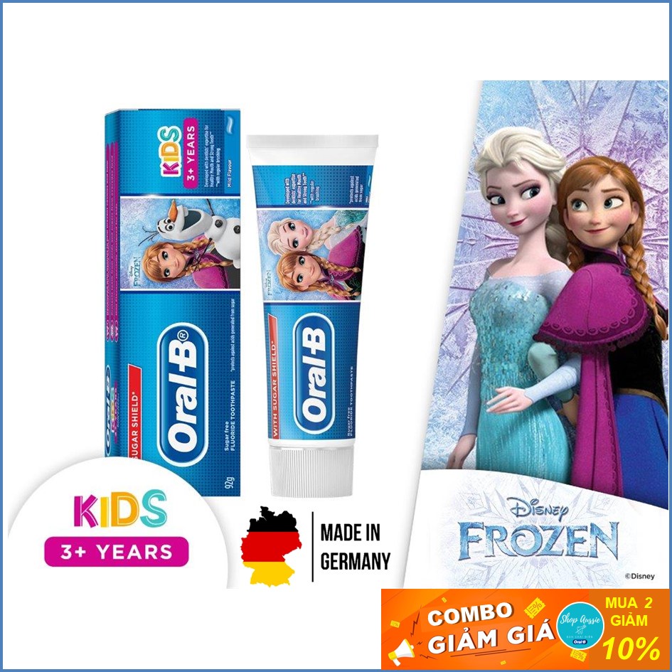 Kem Đánh Răng Cho Bé từ 3 tuổi Oral-B Kids 3+ Disney Frozen 92g