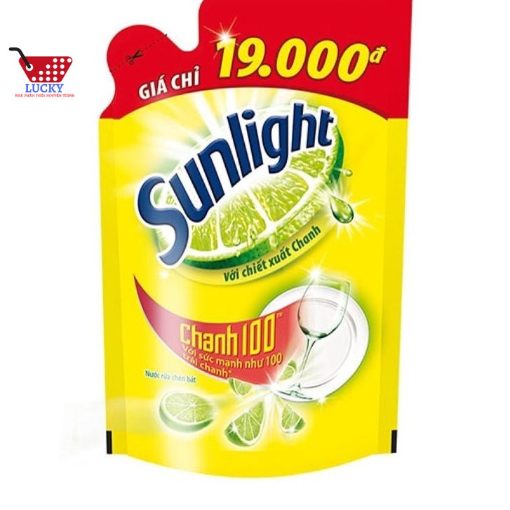 Túi Nước rửa chén Sunlight 750g -Hương Chanh /Lô Hội/Trà xanh Mastra
