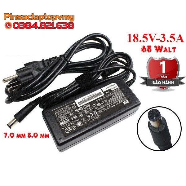 [ BH 1 đổi 1] Sạc Laptop Hp 18.5V 3.5A chân kim to Adapter Compaq CQ40 CQ45 CQ42 CQ41 CQ43