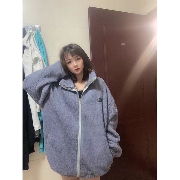 Áo khoác lông unisex có họa tiết