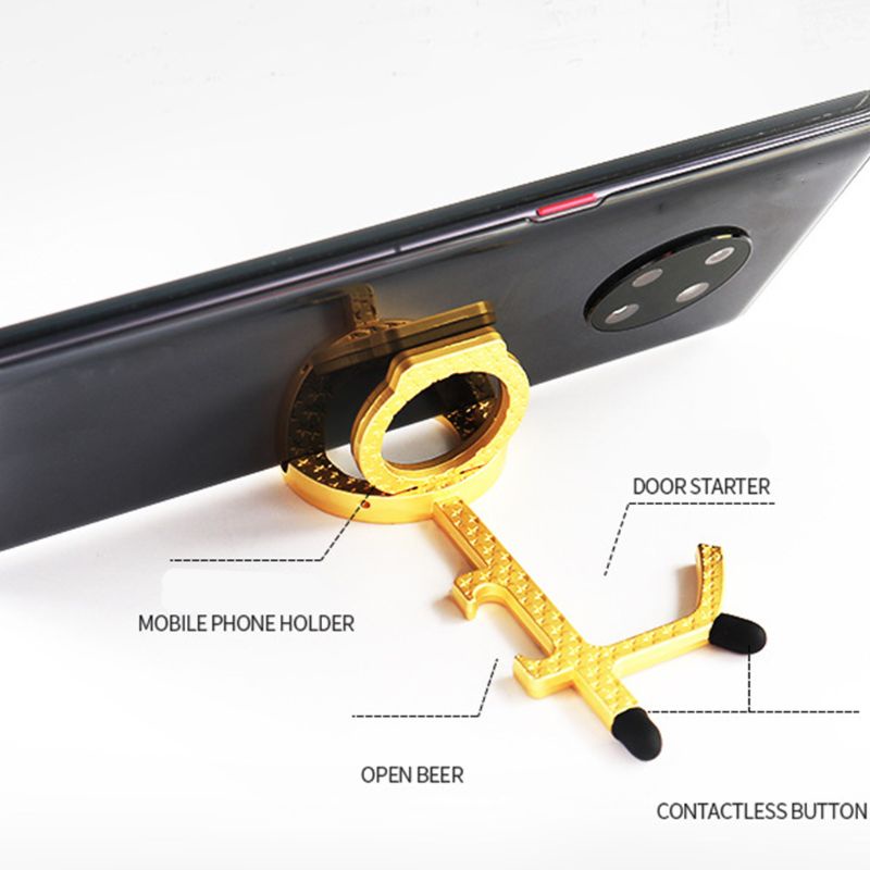 Dụng Cụ Mở Nắp Chai / Bấm Nút Thang Máy Không Tiếp Xúc Gắn Điện Thoại