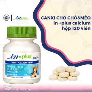 Viên bổ sung Canxi vị sữa In +Plus thiết yếu cho Chó&Mèo( hộp 120 viên)