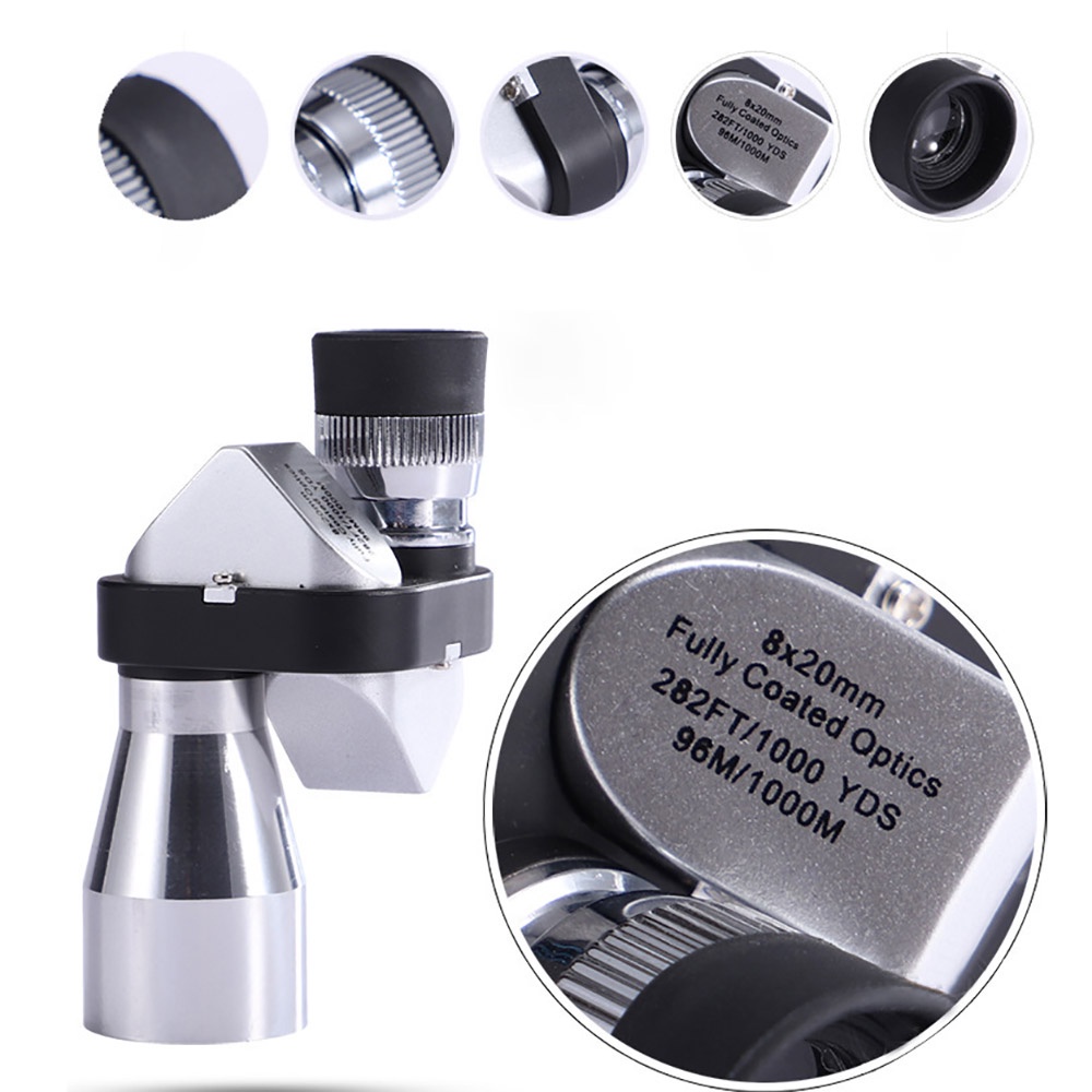 Ống Nhòm Một Mắt Quang Học Không Có Tầm Nhìn Ban Đêm Mini Bỏ Túi Phạm Vi Thu Phong Rộng HD Dùng Khi Cắm Trại Ngoài Trời