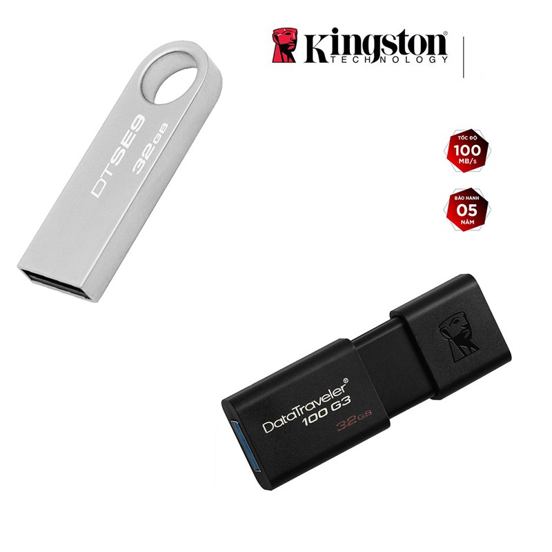 USB 3.0 Kingston DT100G3 32GB tốc độ upto 100MB/s